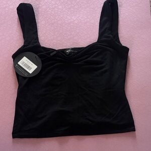 White Fox Boutique Black Crop Top